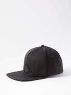 Moncler - Studded-logo Cotton-gabardine Baseball Cap - Mens - Black