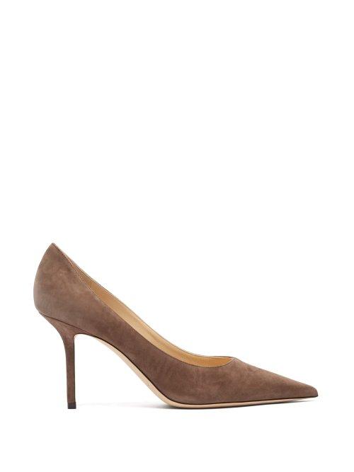 Matchesfashion.com Jimmy Choo - Love 85 Suede Pumps - Womens - Light Brown