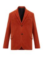 Matchesfashion.com Raey - Single Breasted Cotton Blend Corduroy Blazer - Mens - Dark Orange