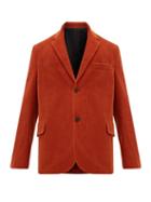 Matchesfashion.com Raey - Single Breasted Cotton Blend Corduroy Blazer - Mens - Dark Orange