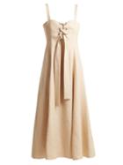 Matchesfashion.com Mara Hoffman - Mei Lace Up Dress - Womens - Beige