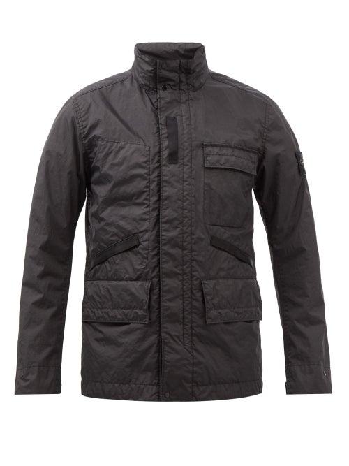 Stone Island - Button-front Logo-patch Technical Jacket - Mens - Black