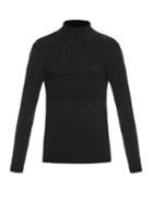 John Varvatos Flecked Cashmere-knit Roll-neck Sweater