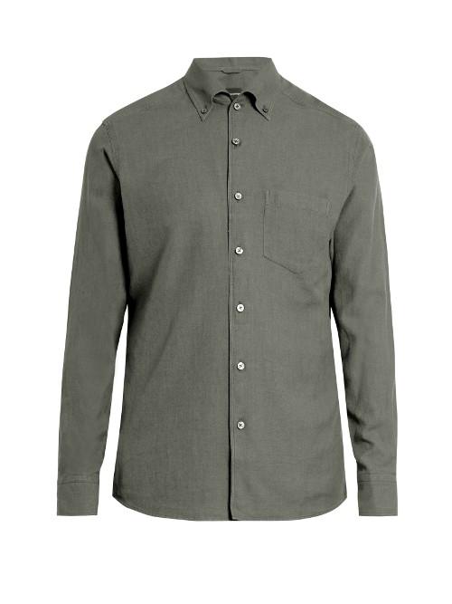 Ermenegildo Zegna Long-sleeved Cotton Button-cuff Shirt