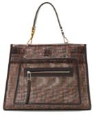 Fendi Runaway Large Mesh And Leather Bag