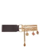 Matchesfashion.com Etro - Chain-link And Leather Belt - Womens - Black Multi