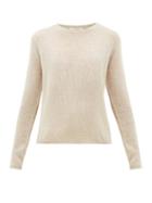 Matchesfashion.com The Row - Imani Striped Cashmere Sweater - Womens - Beige