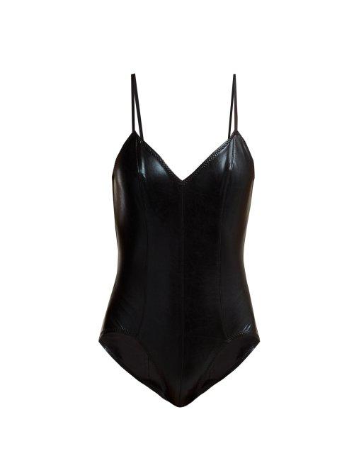 Matchesfashion.com Norma Kamali - Wonderwoman Mio Swimsuit - Womens - Black