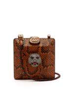 Matchesfashion.com Gucci - Broadway Python Boxy Clutch Bag - Womens - Brown Multi