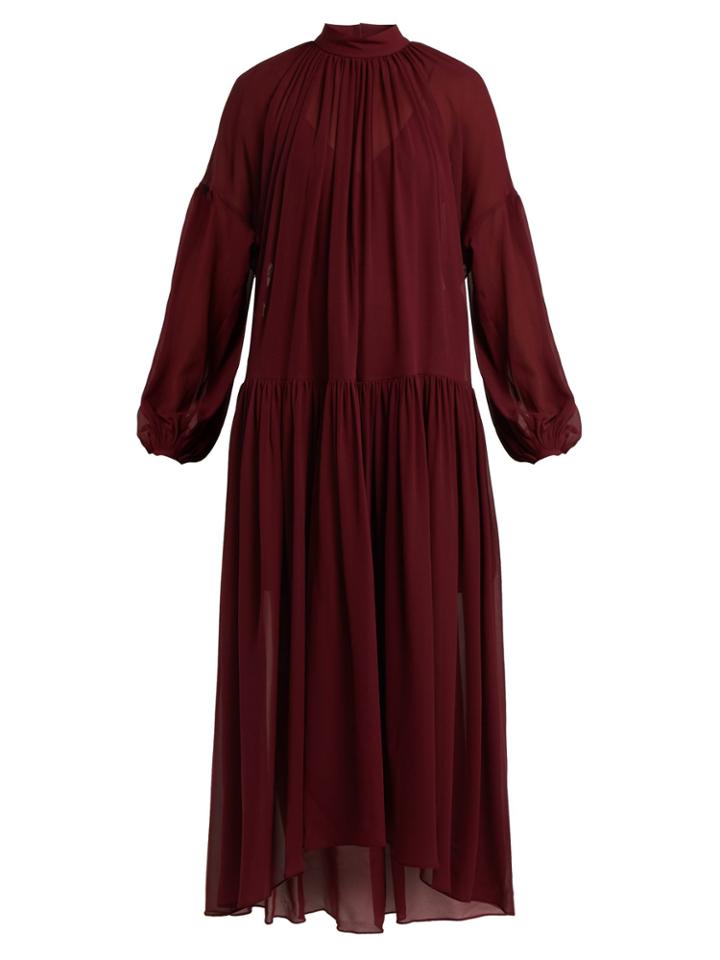 Stella Mccartney Tiffany Gathered Silk Dress