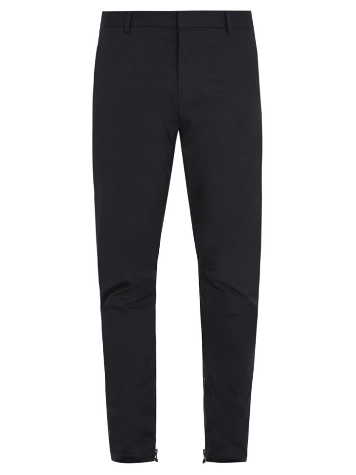 Lanvin Slim-leg Zip-cuff Cotton Trousers