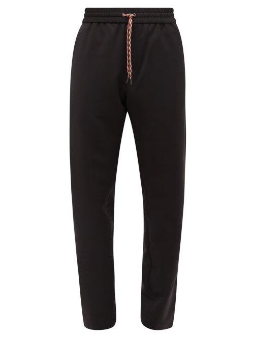 Matchesfashion.com Burberry - Side-striped Mohair-blend Track Pants - Mens - Black