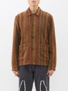 Our Legacy - Archive Striped Boucl Jacket - Mens - Brown Multi