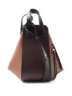 Loewe - Hammock Small Leather Tote Bag - Womens - Burgundy Multi