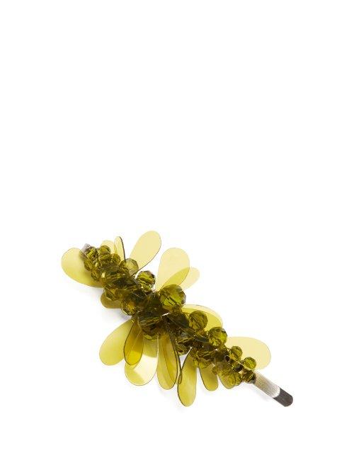 Matchesfashion.com Simone Rocha - Jelly Flower Hair Slide - Womens - Khaki