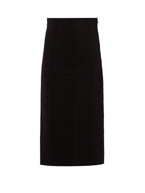 Matchesfashion.com Alexander Mcqueen - Panelled Pencil Skirt - Womens - Black