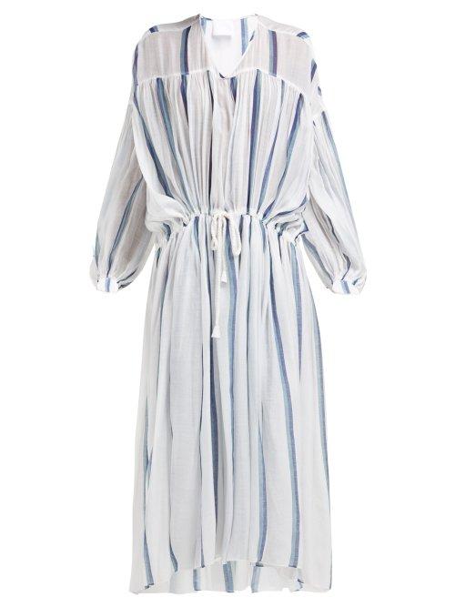 Matchesfashion.com Love Binetti - Walk On By Striped Voile Dress - Womens - Multi