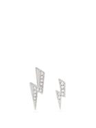 Matchesfashion.com Isabel Marant - Mismatched Crystal Embellished Lightning Earrings - Womens - Crystal