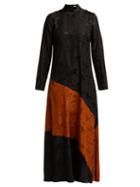 Matchesfashion.com Ganni - Ackerly Horse Jacquard Silk Dress - Womens - Black Multi
