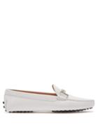 Matchesfashion.com Tod's - Gommino T Bar Leather Loafers - Womens - White