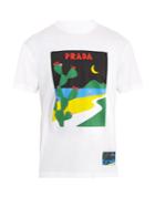 Prada Moon-print Cotton T-shirt