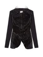 Christopher Kane Pleat-front Collarless Crepe Jacket