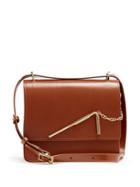 Sophie Hulme Straw Medium Leather Shoulder Bag