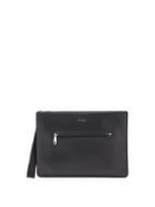 Matchesfashion.com Paul Smith - Foiled-logo Palmellato-leather Pouch - Mens - Black