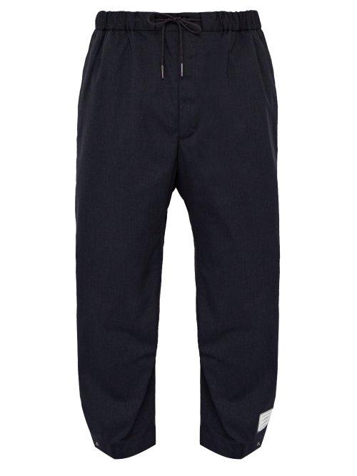 Matchesfashion.com Thom Browne - Drawstring Waist Adjustable Cuff Trousers - Mens - Navy
