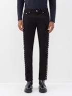 Alexander Mcqueen - Eyelet-embellished Twill Trousers - Mens - Black