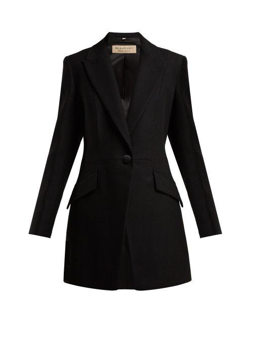Matchesfashion.com Burberry - Cureton Virgin Wool Blend Blazer - Womens - Black