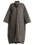 Balenciaga Panelled Virgin Wool Coat