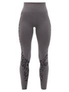 Matchesfashion.com Adidas By Stella Mccartney - Truestar Leopard-jacquard Tech-knit Leggings - Womens - Animal