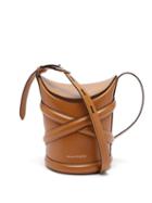 Alexander Mcqueen - Curve Small Leather Bucket Bag - Womens - Tan