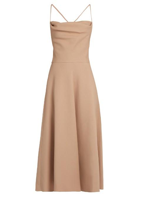 Valentino Wool And Silk-blend Crepe Midi Dress