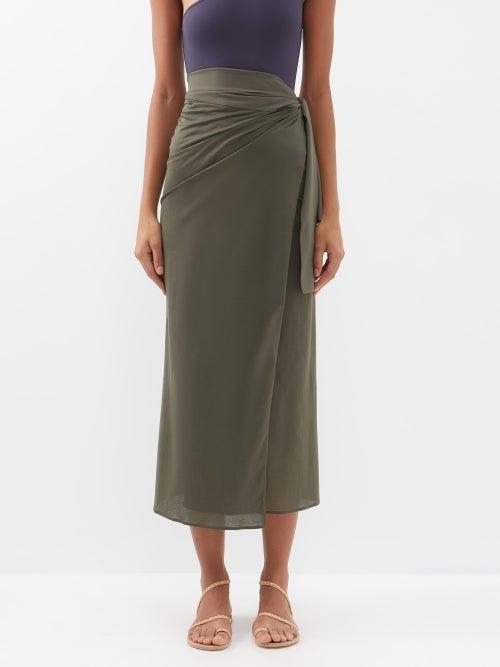Eres - Peplum 2 Wrap Sarong - Womens - Olive