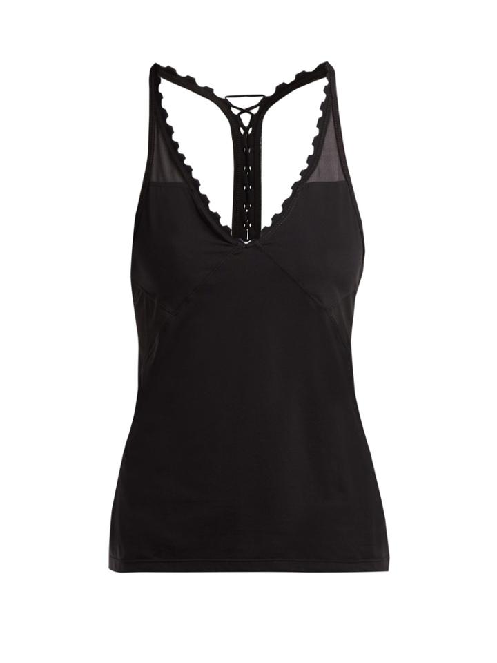 Track & Bliss Scallop-edge Racer-back Tank Top
