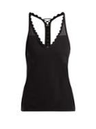 Track & Bliss Scallop-edge Racer-back Tank Top