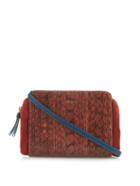 Nina Ricci Le March Snakeskin And Suede Cross-body Bag