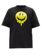 Matchesfashion.com Balenciaga - Drip Peace-print Cotton-jersey T-shirt - Mens - Black
