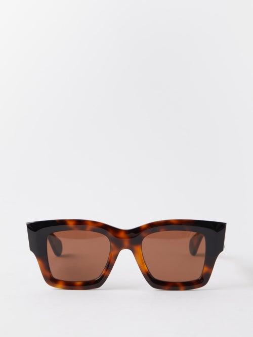 Jacquemus - Baci Oversized Square Acetate Sunglasses - Womens - Brown