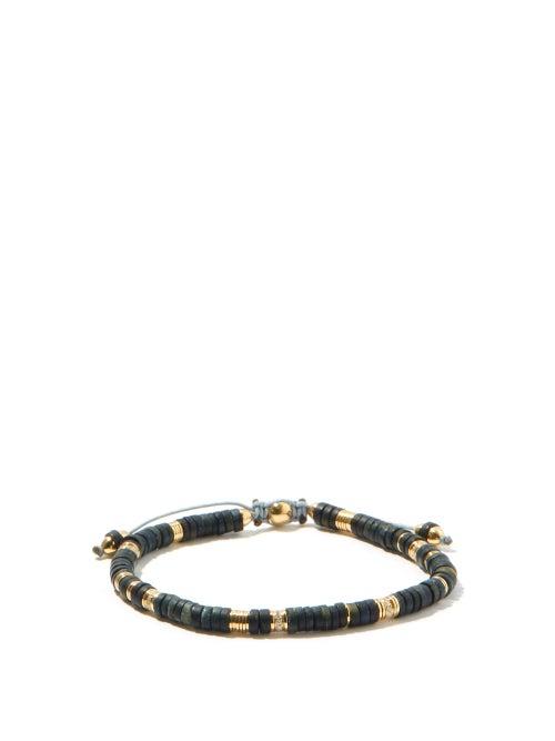 Matchesfashion.com M Cohen - The Zen Tiger's Eye & 18kt Gold Bracelet - Mens - Black Gold