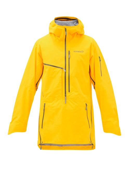 Matchesfashion.com Norrona - Lofoten Hooded Longline Gore-tex Pro Ski Jacket - Mens - Yellow