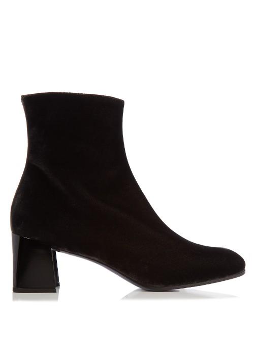Jil Sander Velvet Ankle Boots