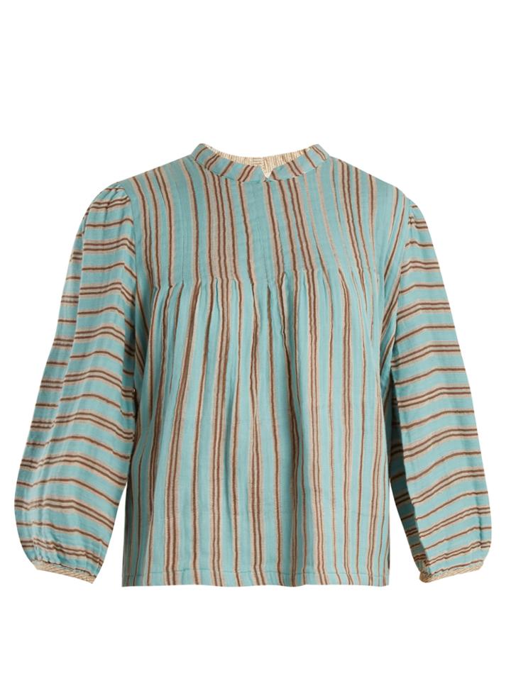 Ace & Jig Mallorca Bell-sleeved Cotton-gauze Top