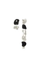 Matchesfashion.com Misho - Mini Wave Breaker Mismatched Silver Earrings - Womens - Silver