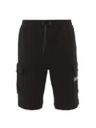 Matchesfashion.com Burberry - Logo Print Cotton Loop Back Jersey Cargo Shorts - Mens - Black