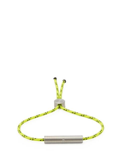 Matchesfashion.com Alice Made This - Charlie Stainless Steel And Cord Bracelet - Mens - Yellow