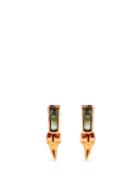Dezso - Emerald & 18kt Rose-gold Shark Earrings - Womens - Green