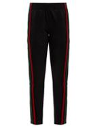 Matchesfashion.com Wales Bonner - Striped Crochet Detailed Track Pants - Womens - Black Multi
